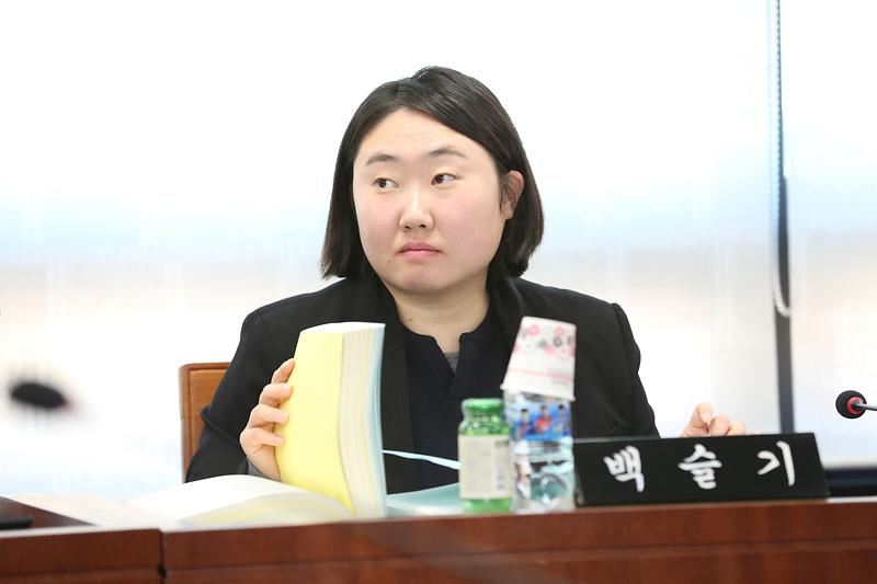제271회 제2차 환경경제안전위원회(백슬기 위원) 사진