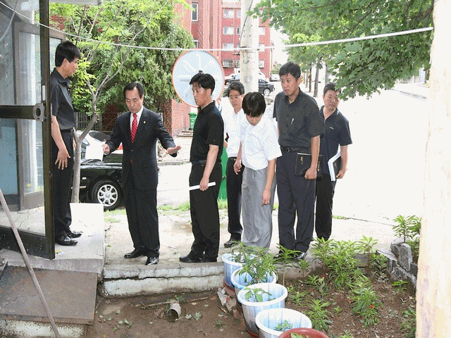 수해현장 방문 사진