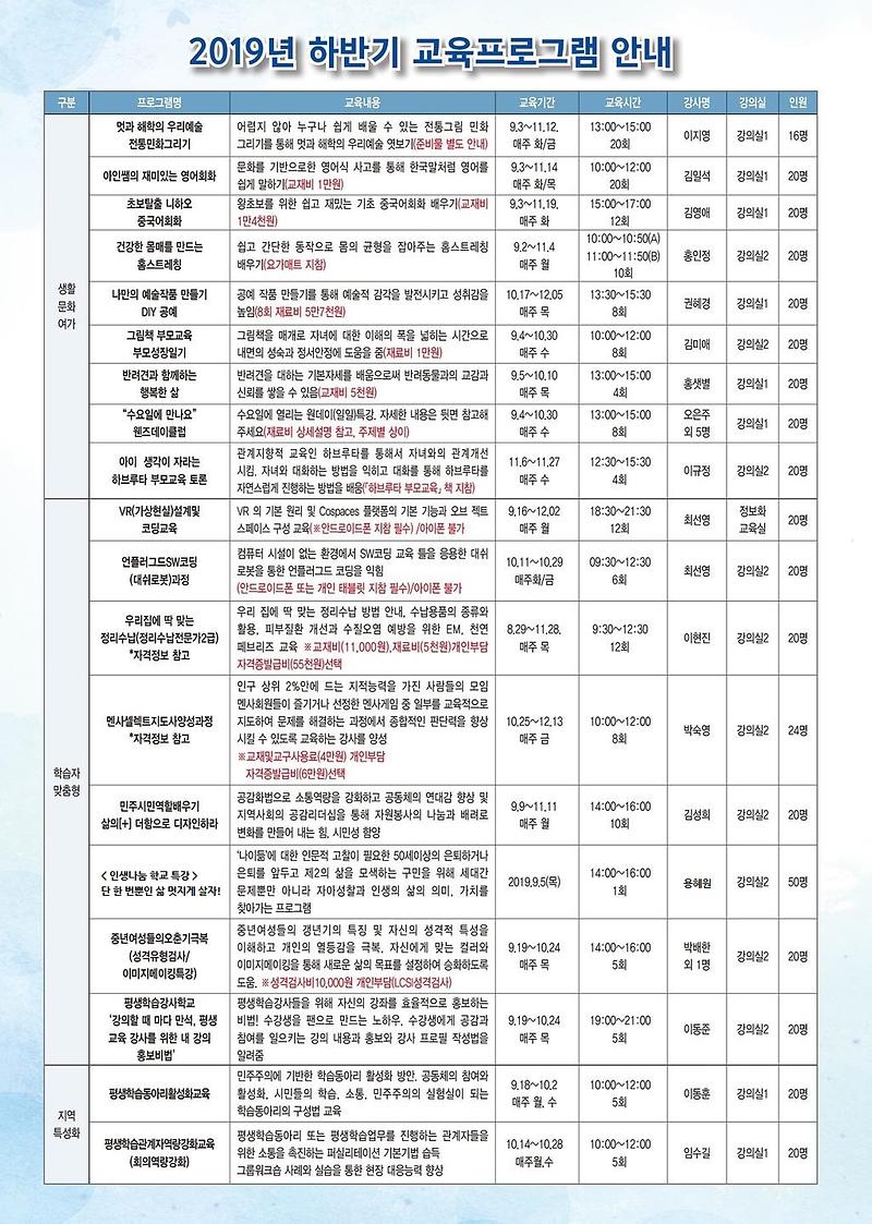 2서구평생학습관,_하반기_프로그램_수강생_모집__프로그램안내문.jpg 이미지